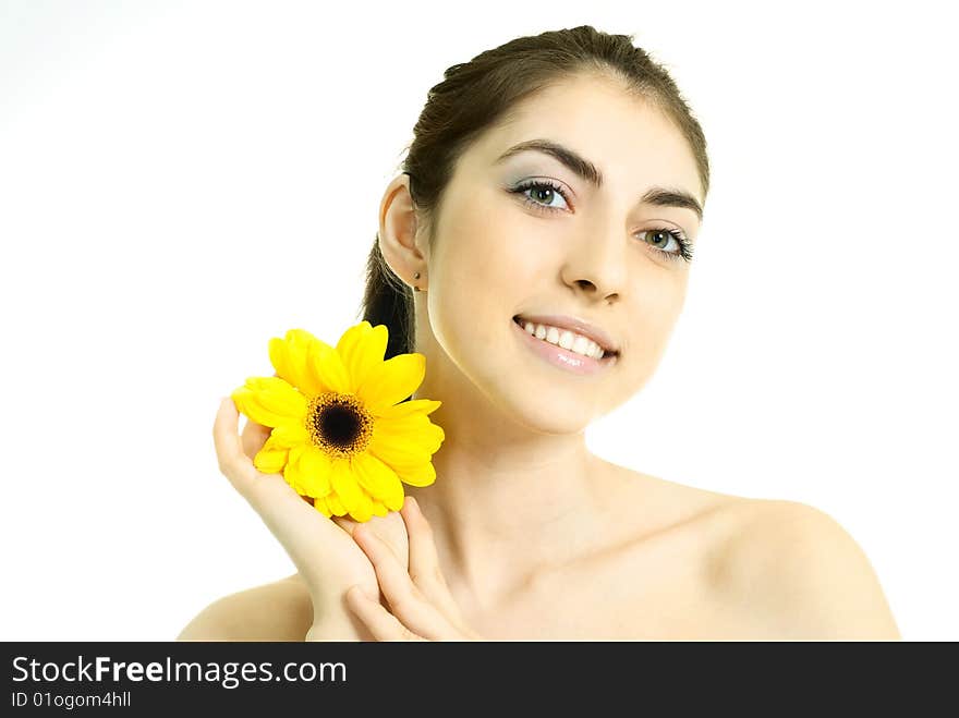 Pretty girl with a flower