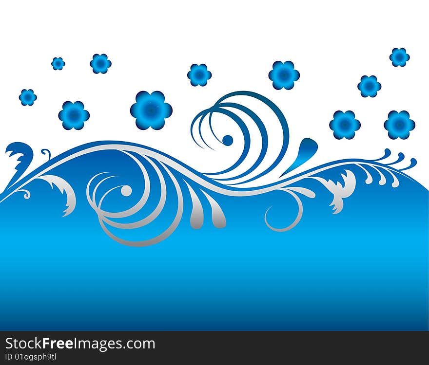 Abstract Background With Blue Design