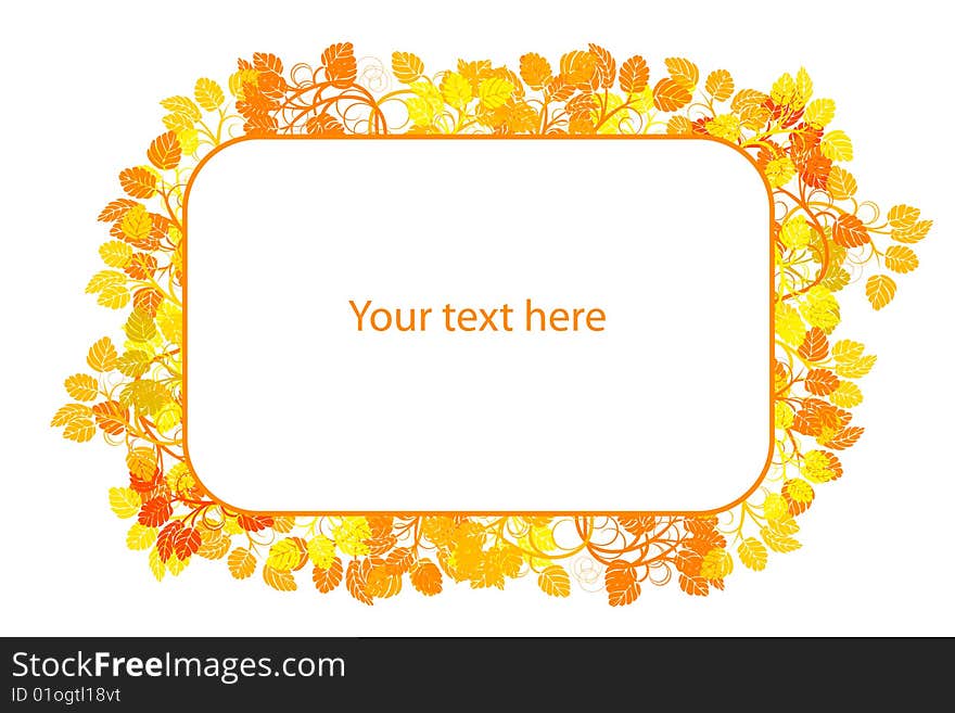 Floral frame for text, vector illustration