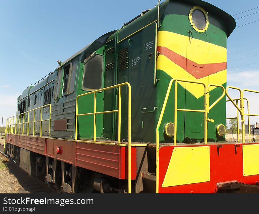 Locomotive On Railway Station