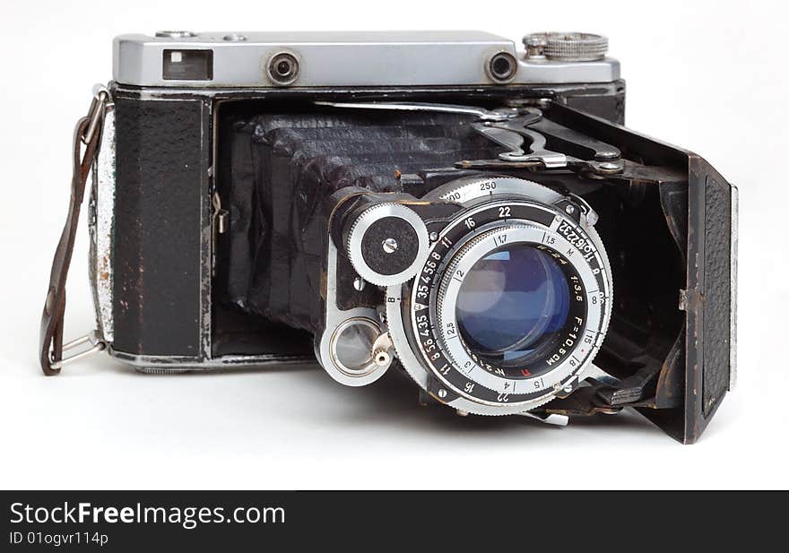 Vintage retro soviet film camera. Vintage retro soviet film camera