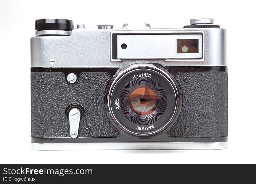 Vintage retro soviet film camera. Vintage retro soviet film camera