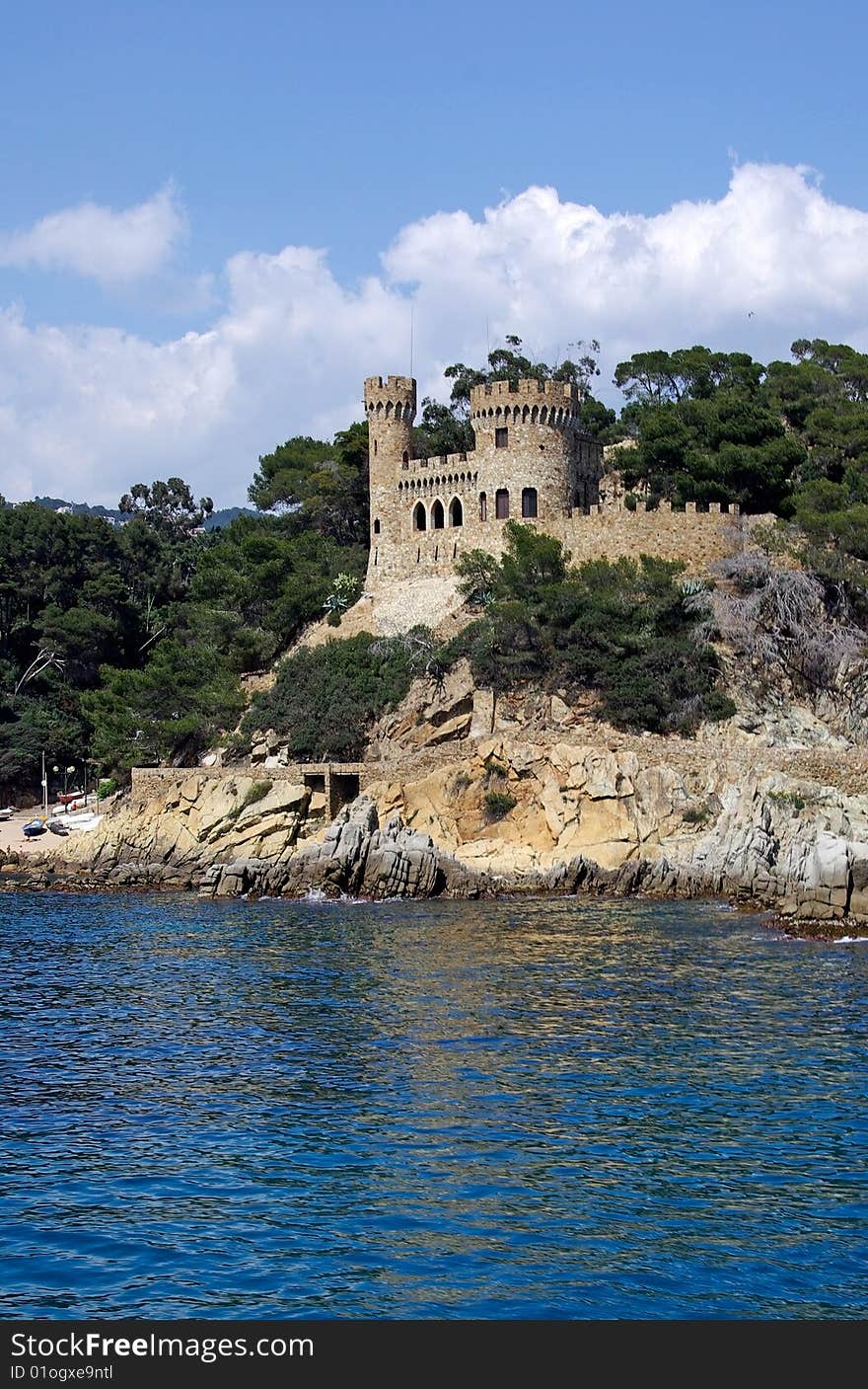 Castle view near Lloret de Mar.