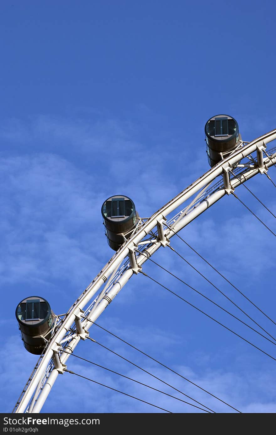 Cabins of the Singapore Flyer Ferris Wheel. Cabins of the Singapore Flyer Ferris Wheel