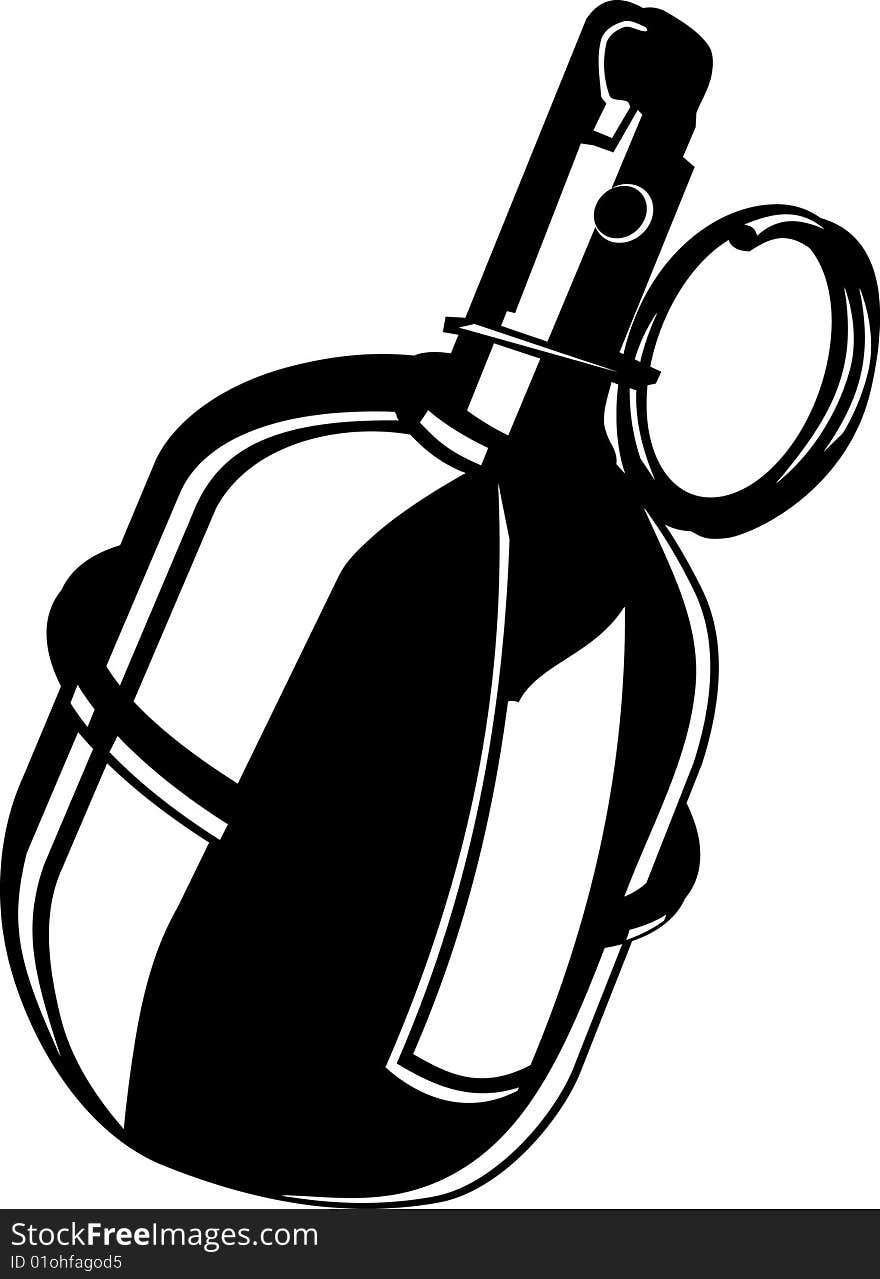 Vector illustration of a grenade