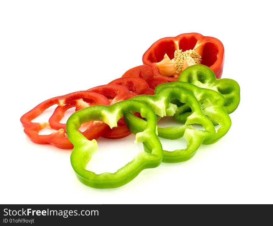 Sliced peppers