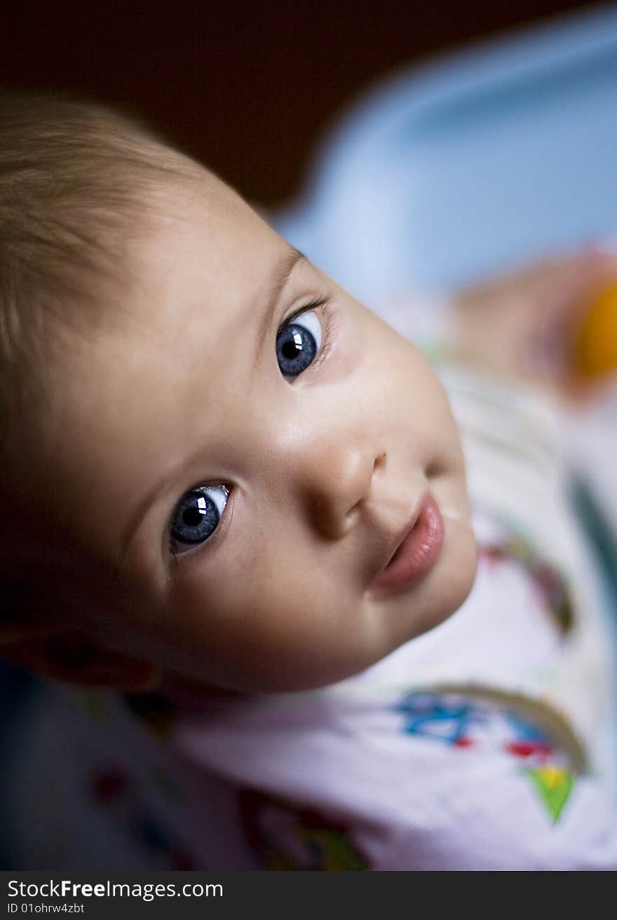 Portrait of the little girl. Portrait of the little girl