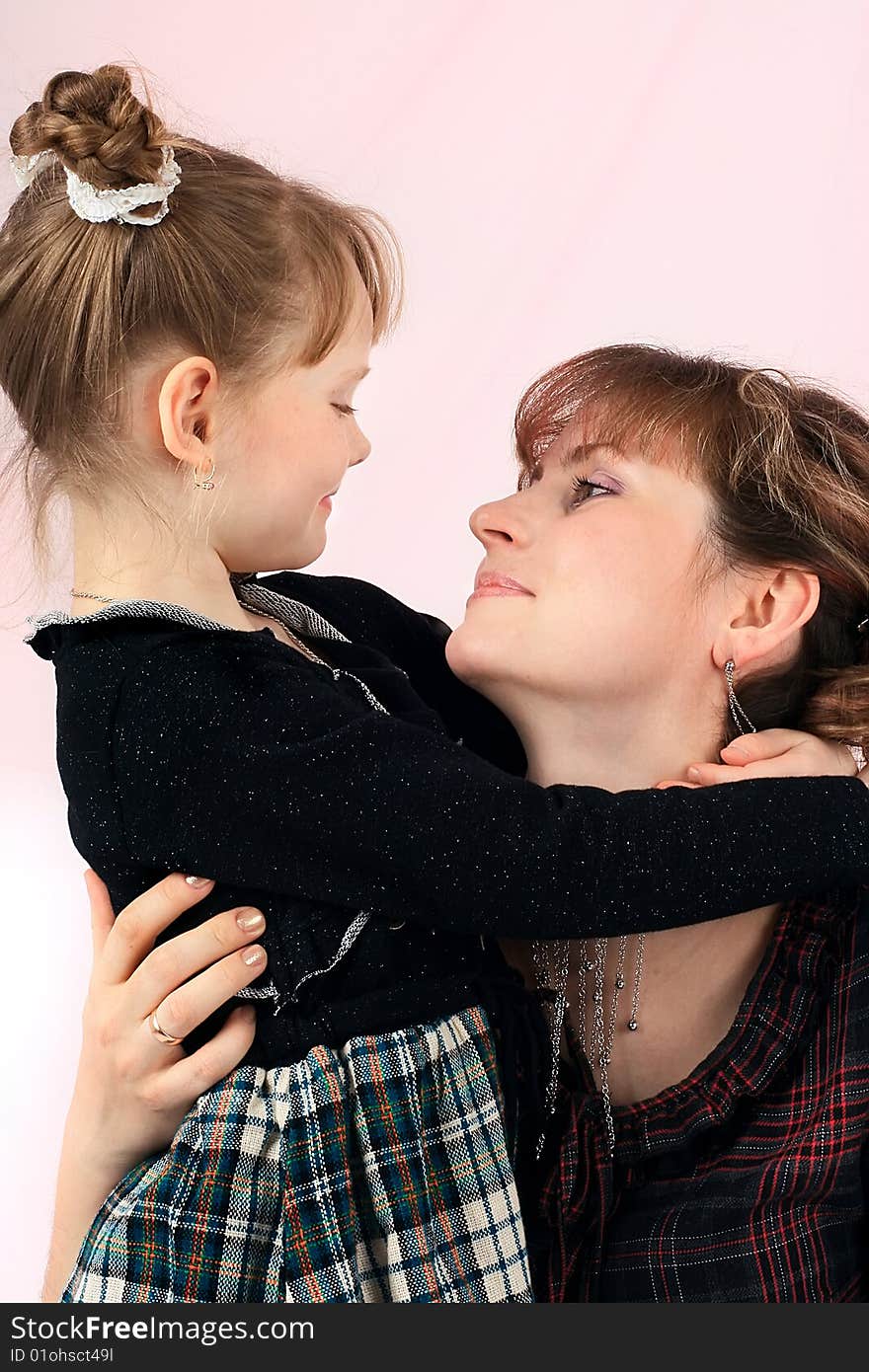 Series of images of young mum with the daughters