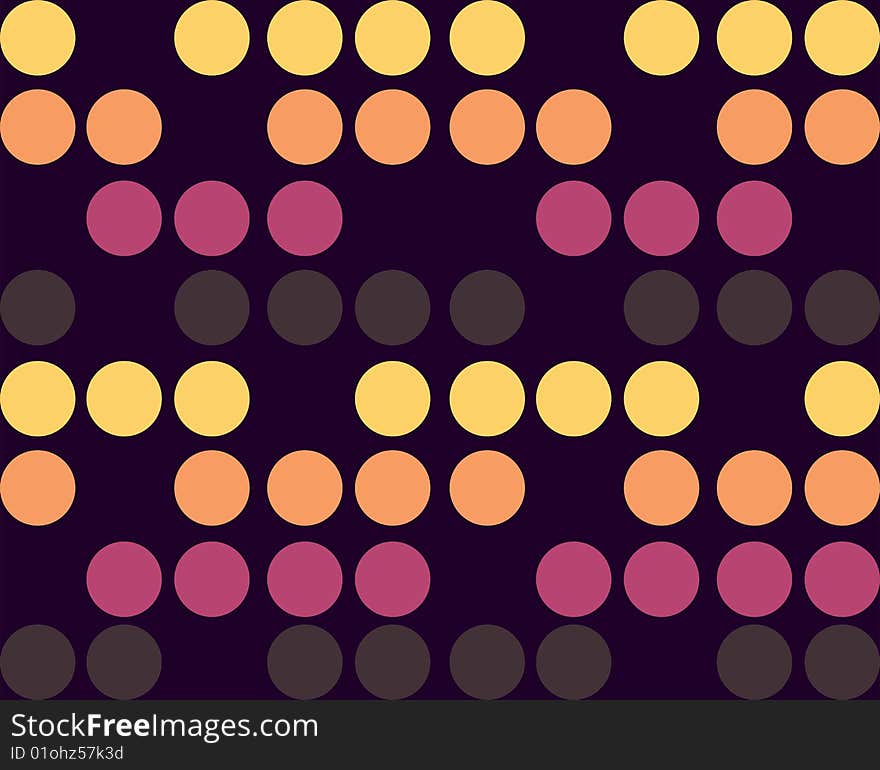 Abstract dotted background in many colours