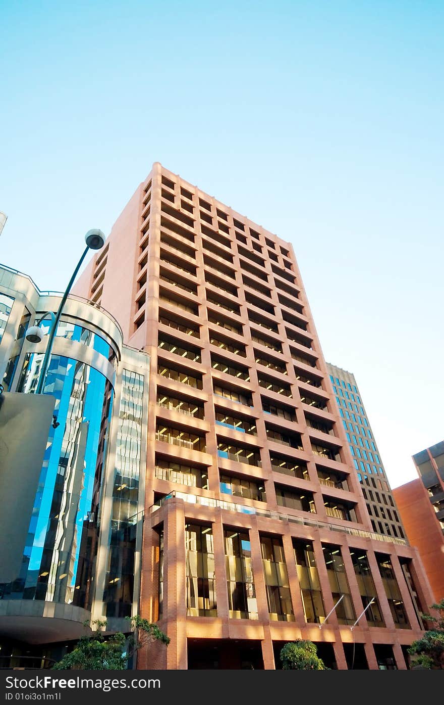 An office building in the central business district, Perth, Western Australia.