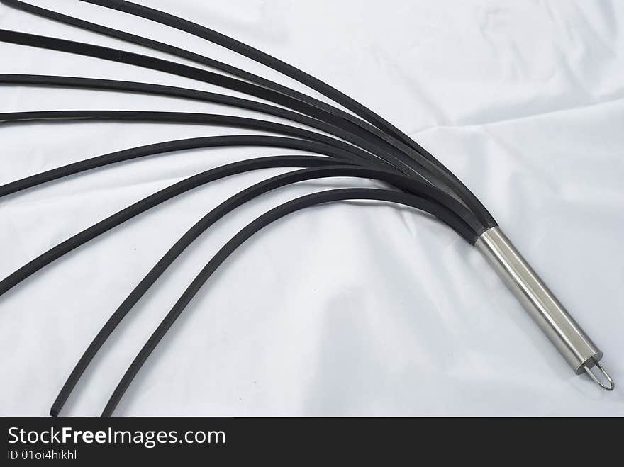 Black Rubber Floging Whip