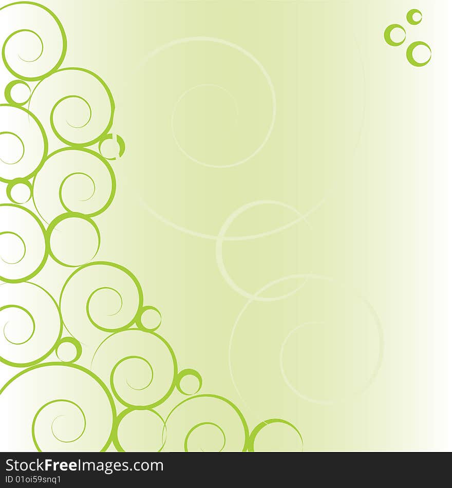 The abstract green vector background. The abstract green vector background