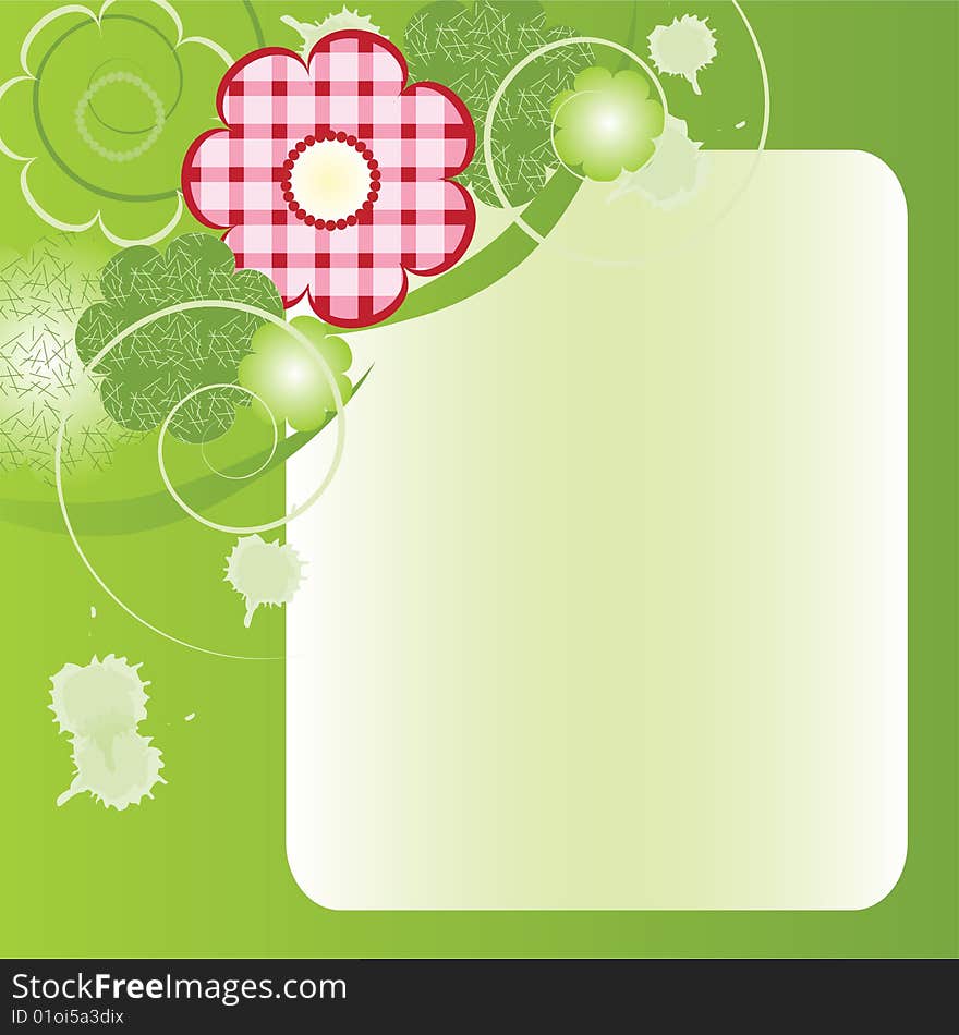 The abstract flower vector background. The abstract flower vector background