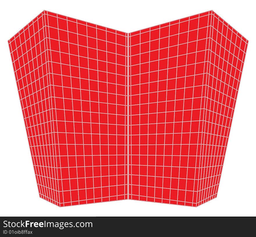 Red Squares Perspective Design