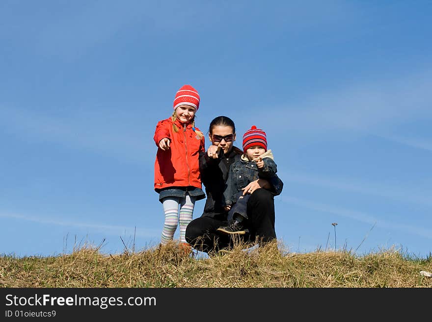 Mother With Two Children