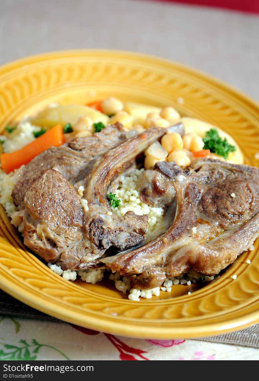 Lamb with couscous