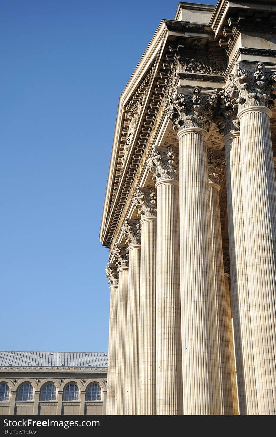 View of the Pantheon at dusk - Paris, France. View of the Pantheon at dusk - Paris, France