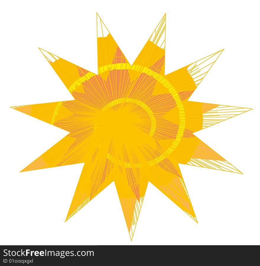 Saffron_decorative_abstract_stain_reminiscent_sunshine_or_star