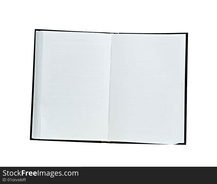 Open book isolated on white background