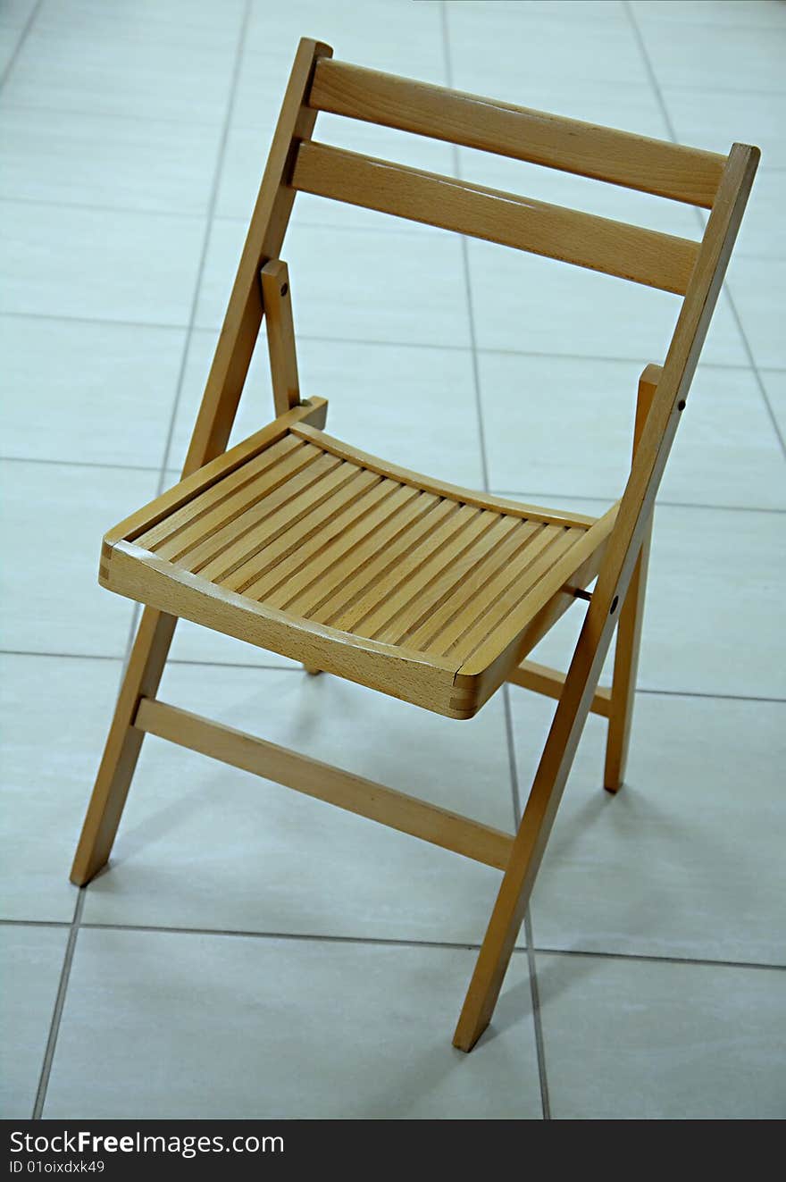 Wooden chair.