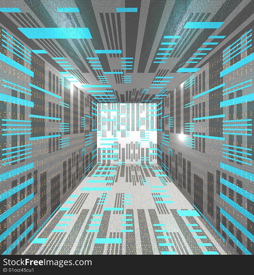 Abstract creative techno tunnel background. Abstract creative techno tunnel background