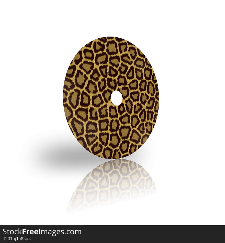 Laser disk template with leopard fur