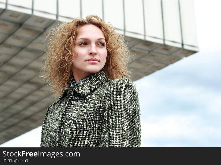 Portrair of smiling beautiful businesswoman. Portrair of smiling beautiful businesswoman