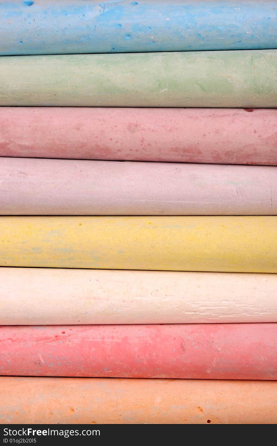 Close up of multicolored chalk