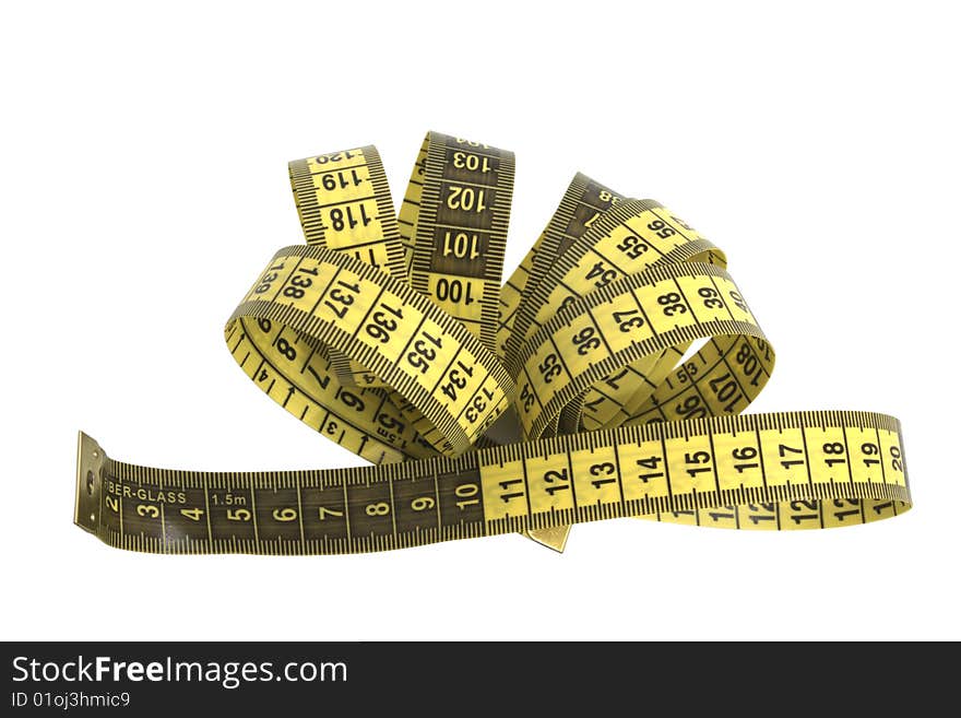 Measuring tape isolated on white