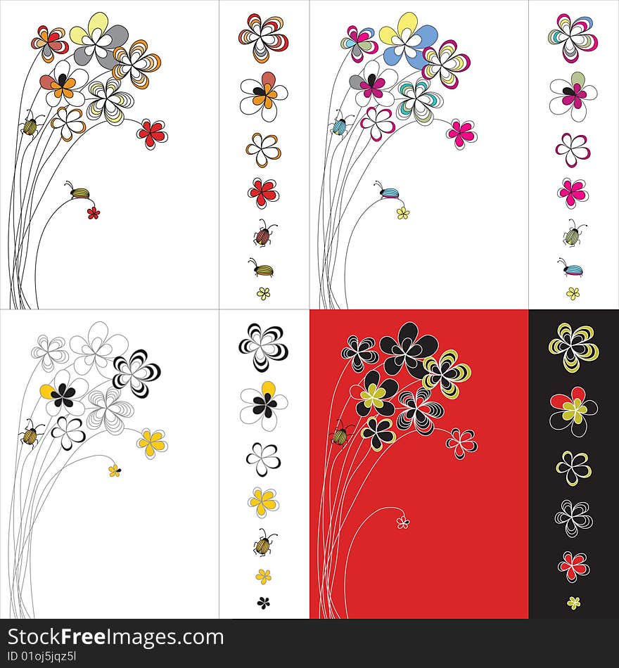 Vector design with flowers