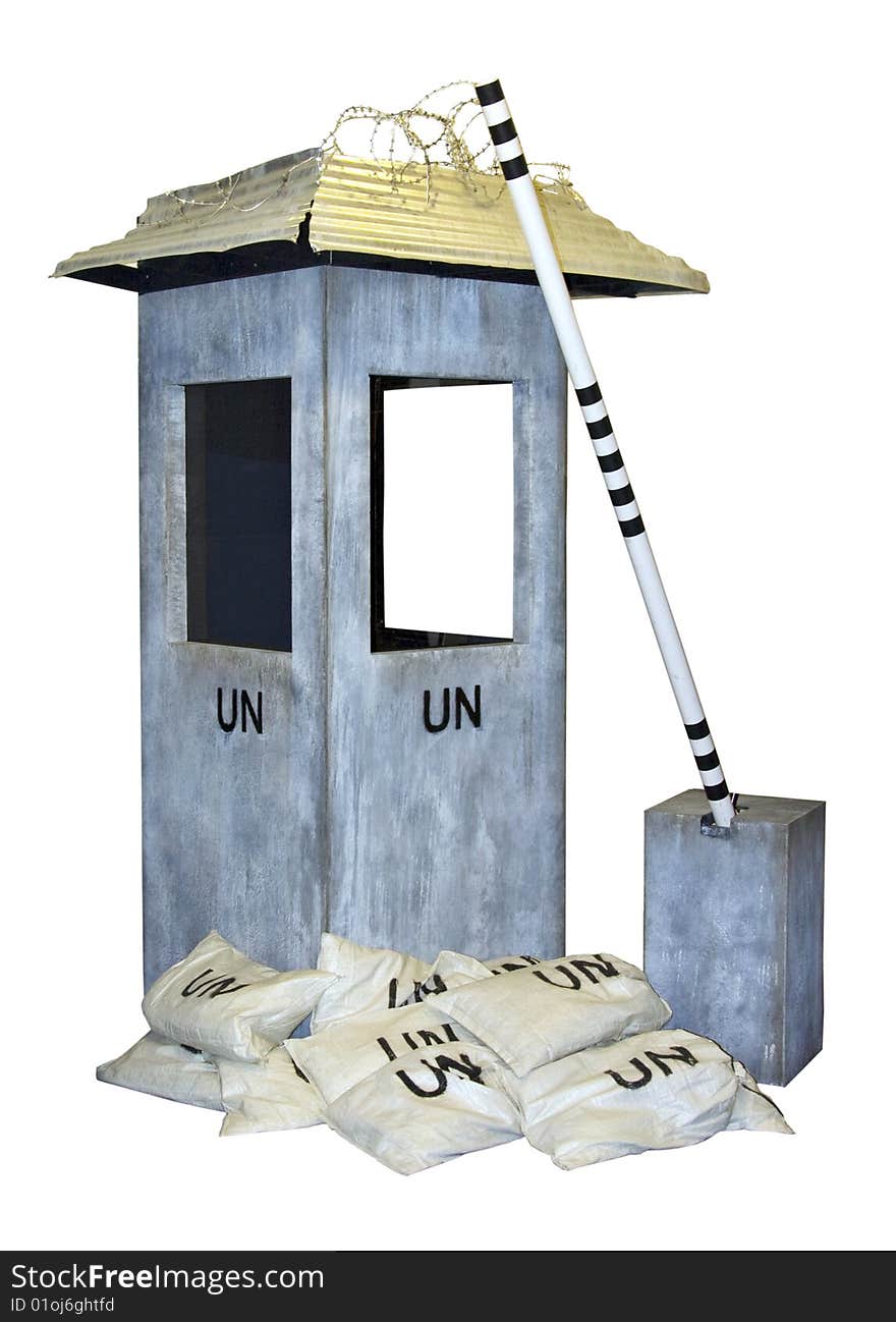 UN border security station illustration. UN border security station illustration