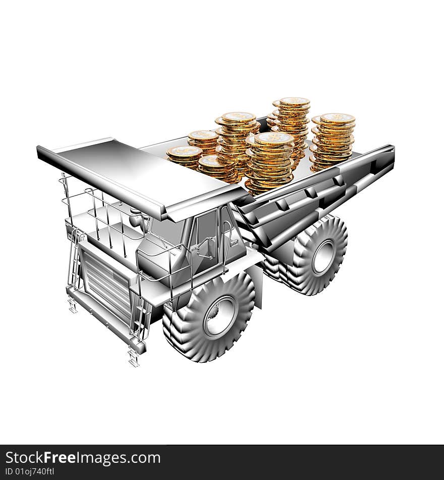 Truck With Golden Coins