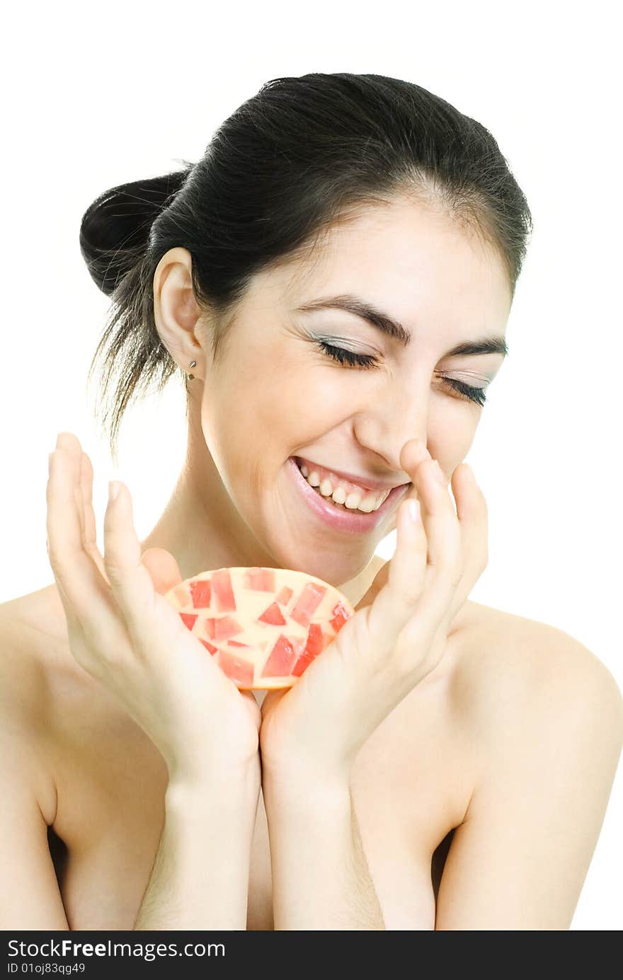 Laughing Girl With Soap