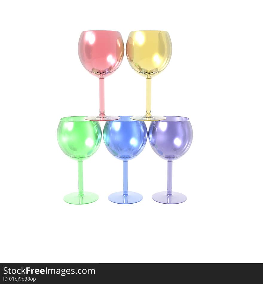 Wine glass isolated on a white background