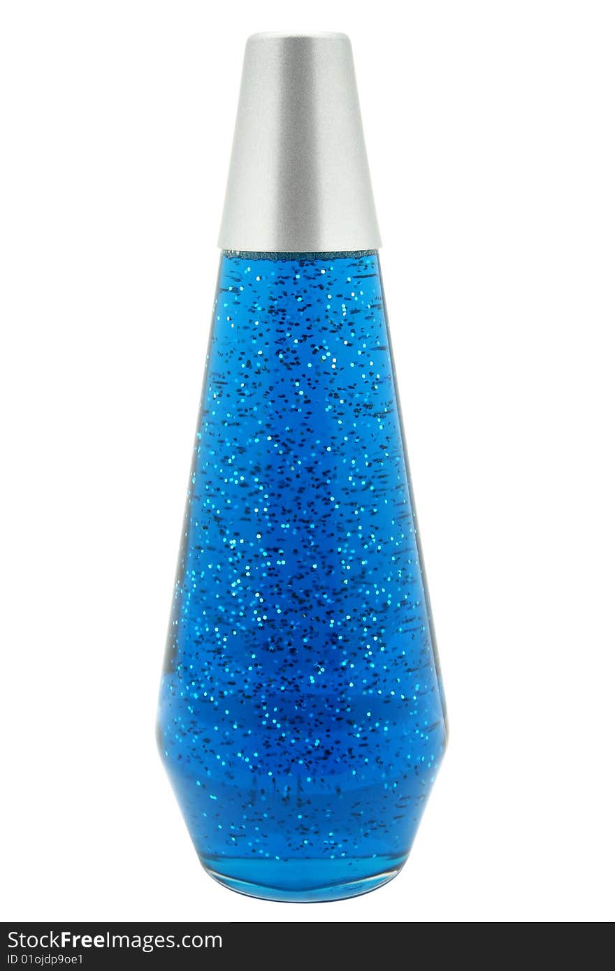 Blue Liquid In A Bottle (Clipping Path Included)