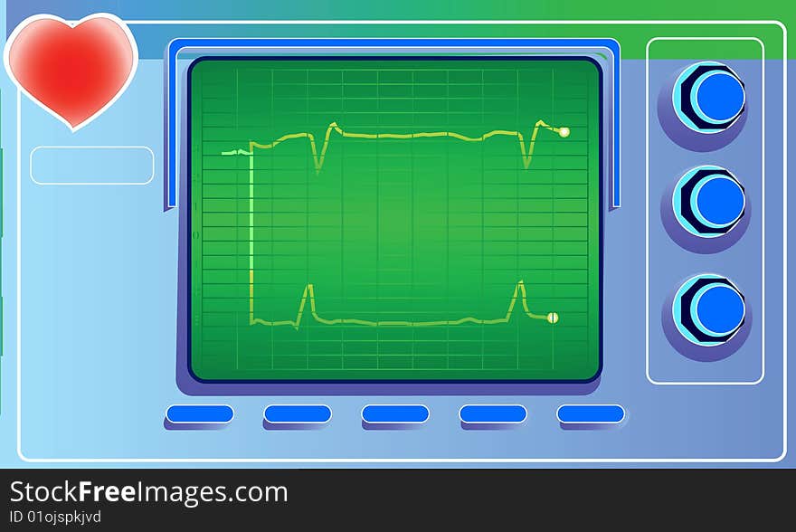 The device for measuring heart rate and heart. The device for measuring heart rate and heart.