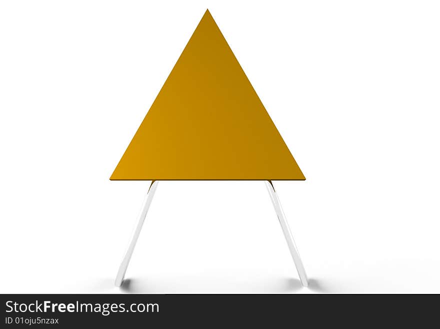 Sign icon orange dangerous triangle