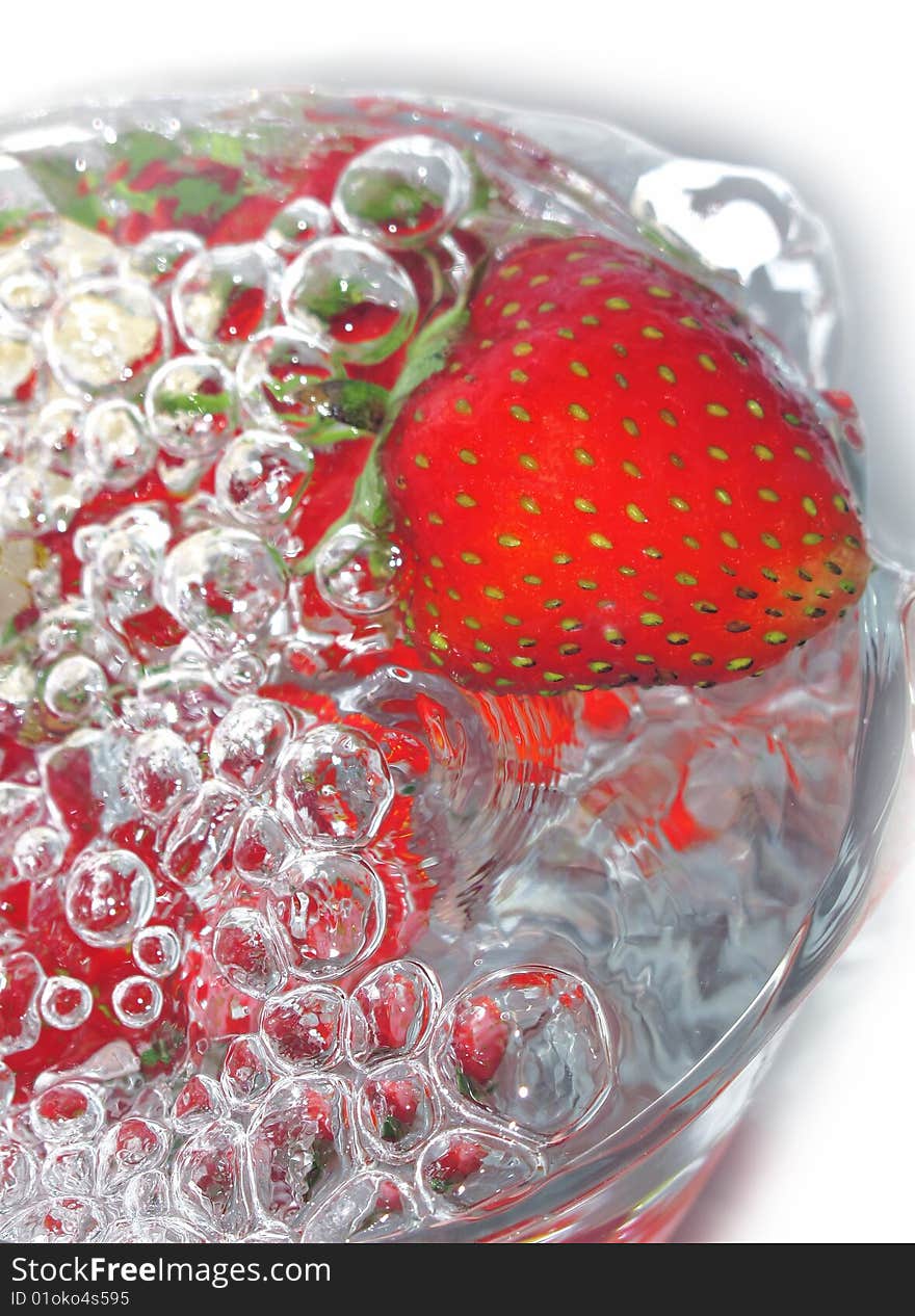 Fresh Strawberry In Glass