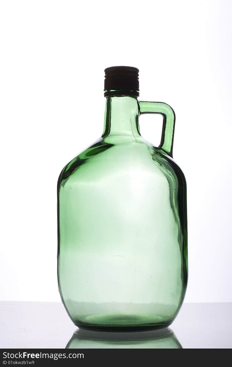 Big empty bottle alone with white background. Big empty bottle alone with white background