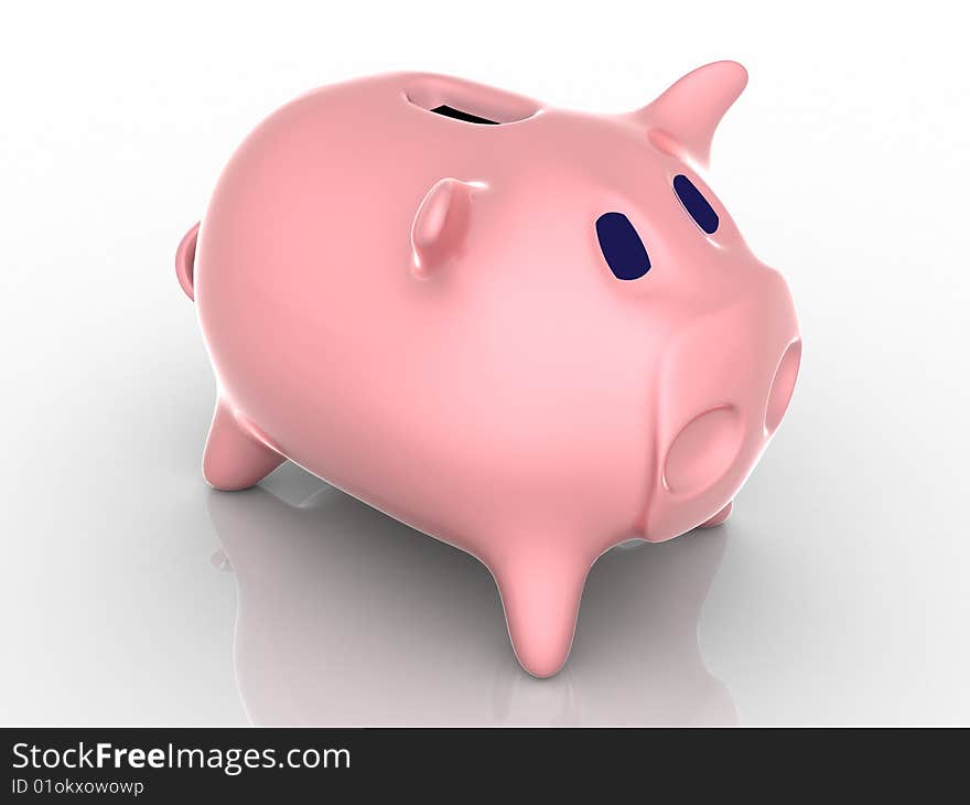 3d render of piggy bank. Finance concept.