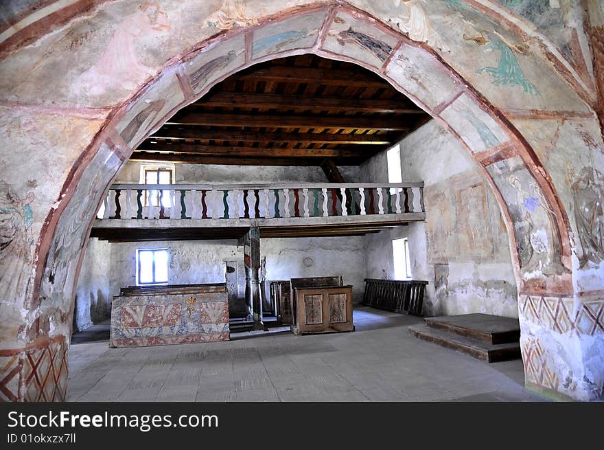 Mural painting in old church. Mural painting in old church