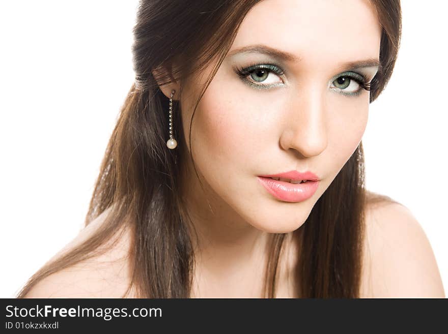 Beautiful young brunette woman