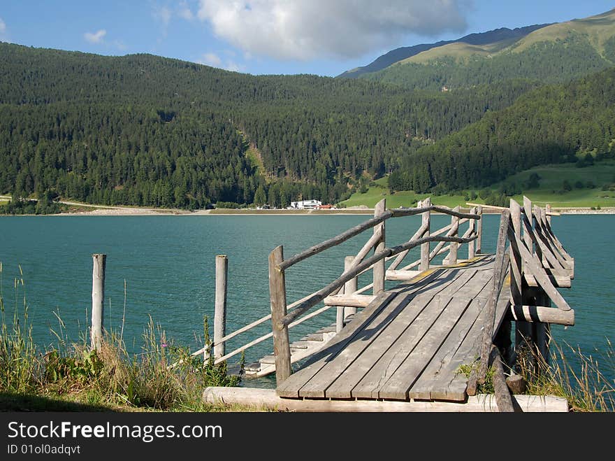 Landing stage at an italian sea