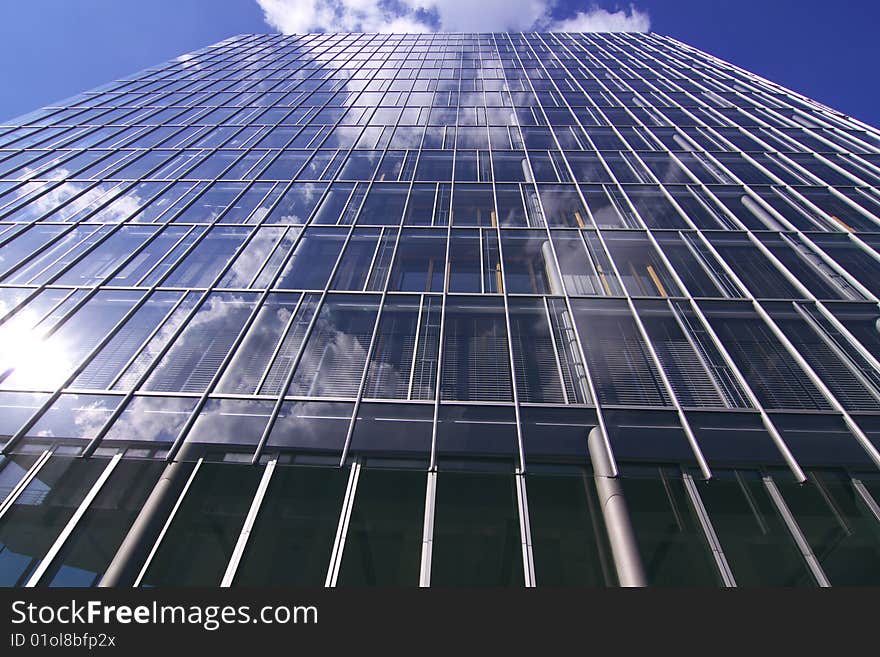 The new building of the Landesbank Baden-Württemberg, with its elegant shapes and intricate facade the Stuttgart skyline. The new building of the Landesbank Baden-Württemberg, with its elegant shapes and intricate facade the Stuttgart skyline.