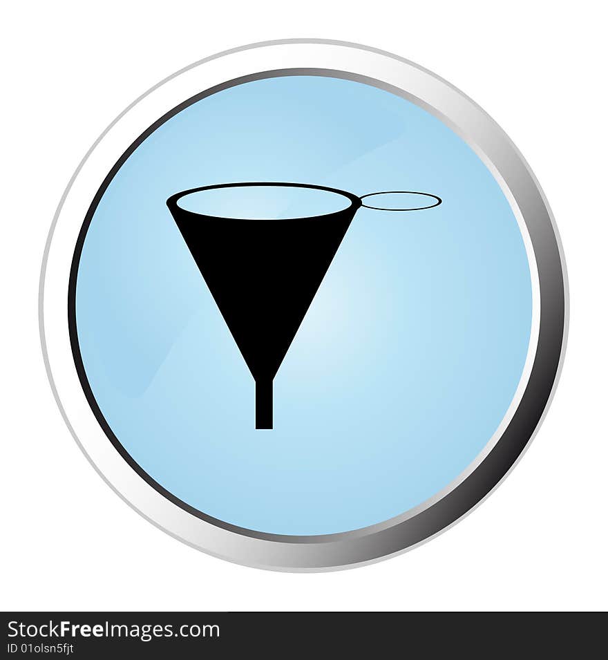 Funnel web button - computer generated image