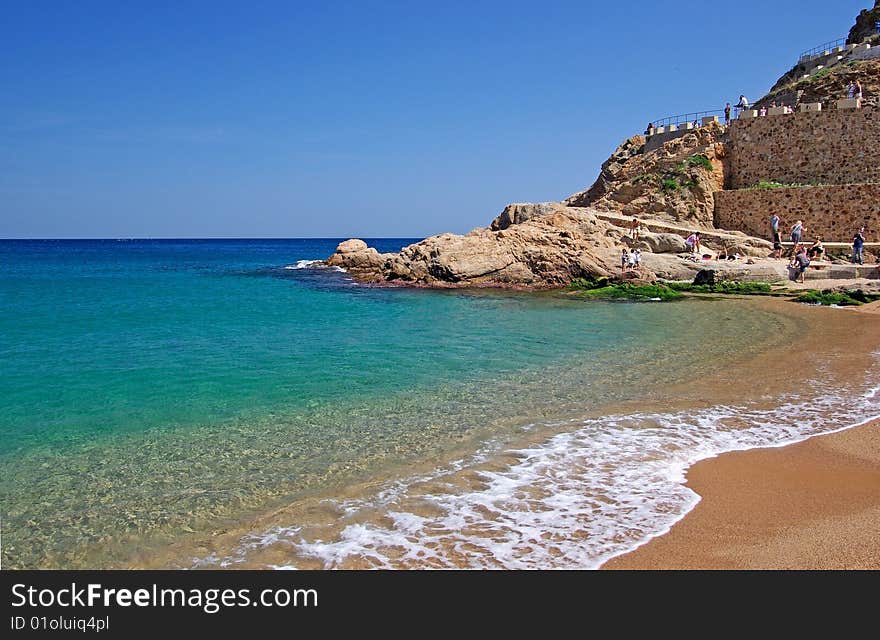 Beach in Tossa de Mar.