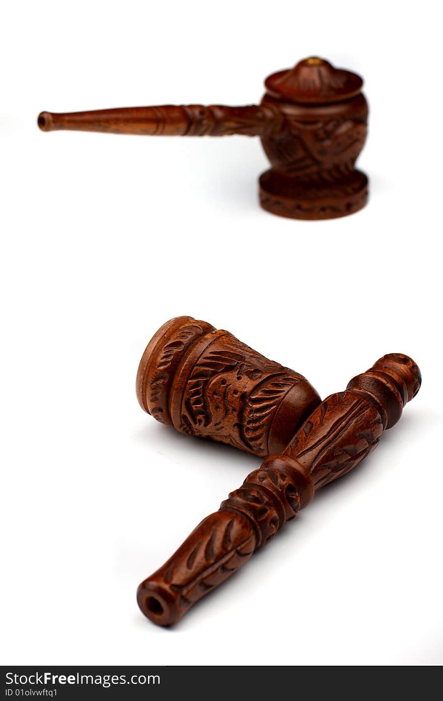 Wood Shaman Pipe For Hashish Smoke