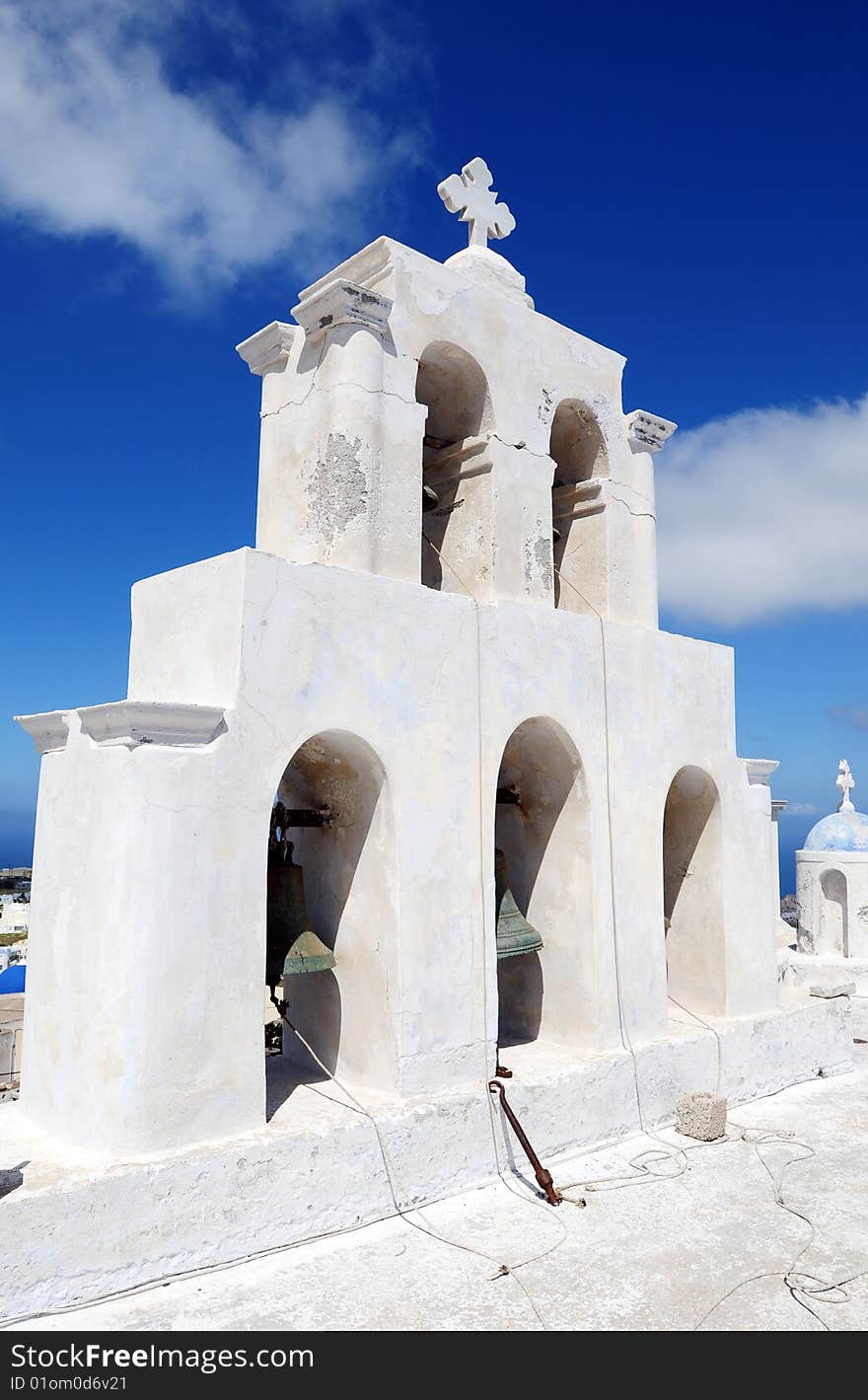 A bell tower face to aegean sea