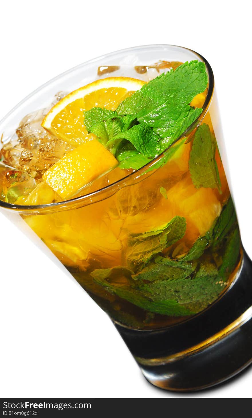 Cocktail - Mojito with Orange and Mint. Cocktail - Mojito with Orange and Mint