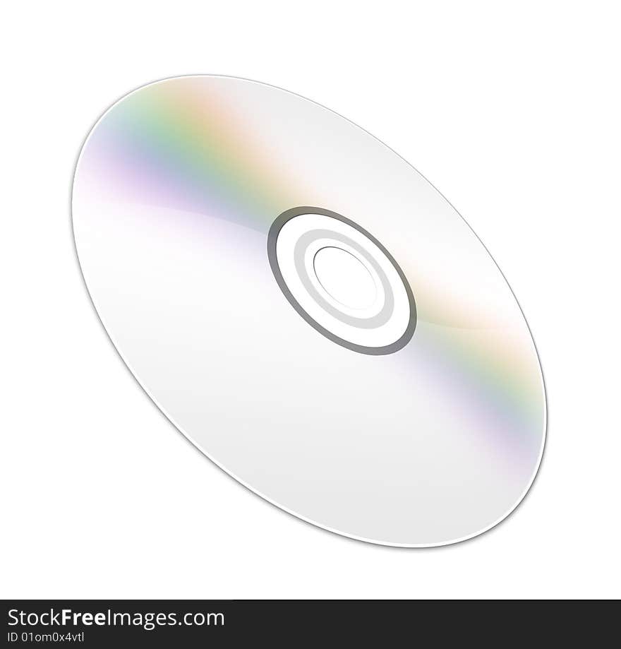 Cd rom software disk isolated on white